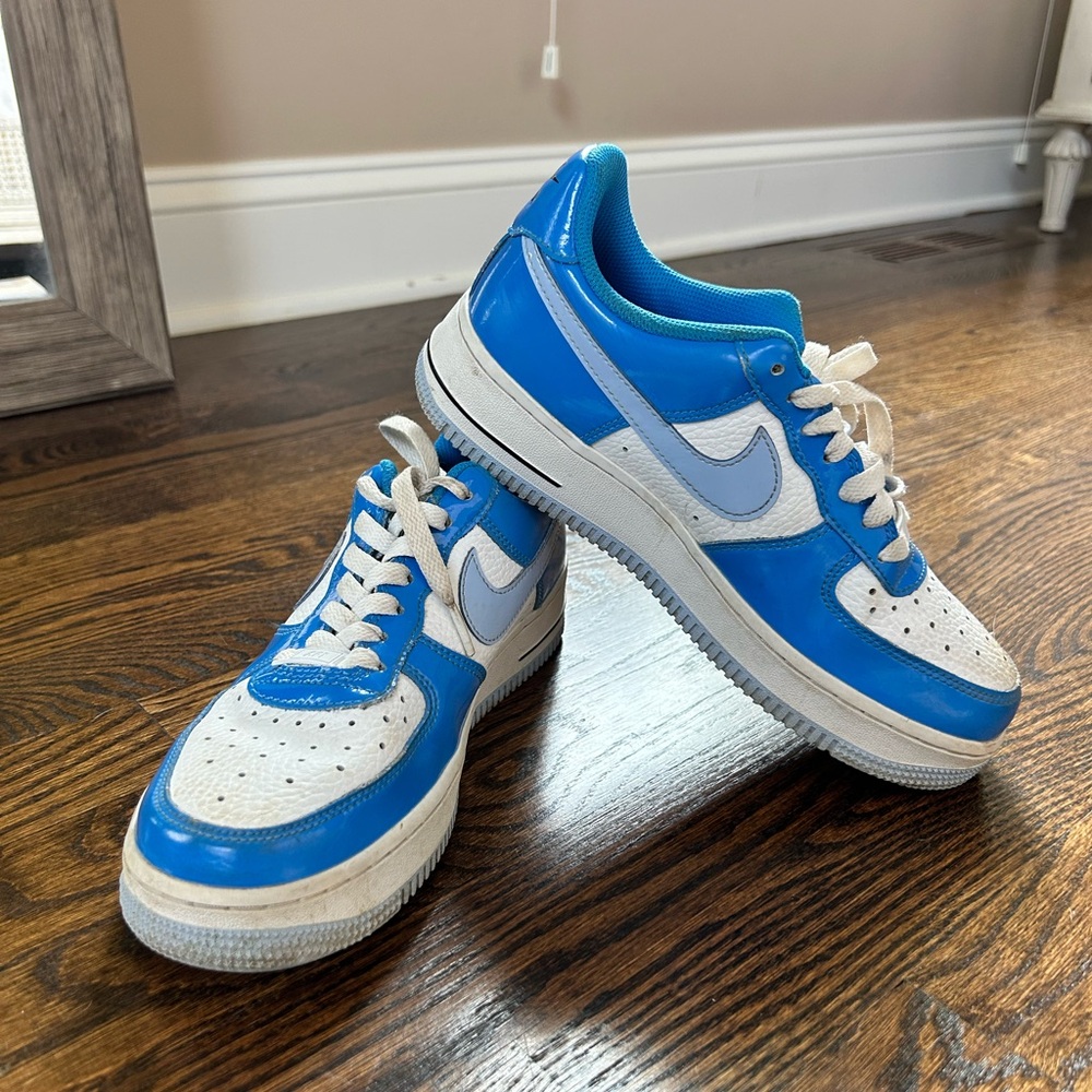 Nike Air White and Blue Sneakers